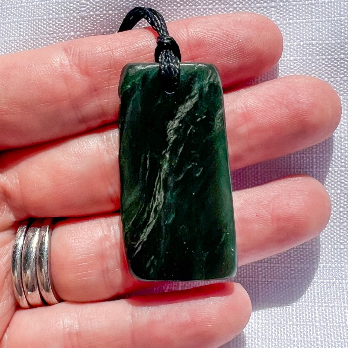 New Zealand Greenstone Offcut Pendant - Medium